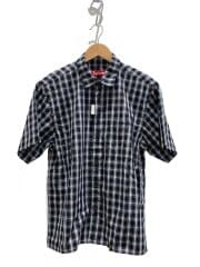 画像：MINI PLAID S/S shirt/半袖シャツ/S/コットン/BLK/チェック