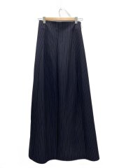 画像：ロングスカート/FREE/ポリエステル/NVY/ストライプ