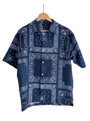 画像：S/S ALOHA VENT SHIRT_ショートスリーブアロハベントシャツ/L/ポリエステル/NVY/総柄