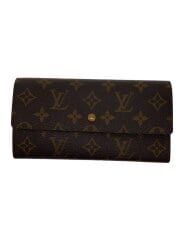 画像：2)ポシェット・ポルト・モネ・クレディ_モノグラム・キャンバス/PVC/BRW/モノグラム/レディース