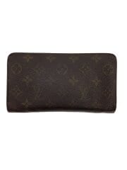 画像：ポルト・モネ・ジップ_モノグラム・キャンバス/PVC/本体変色有