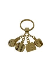 画像：香水ボトルモチーフ 4連バッグチャーム キーホルダー/GLD/レディース