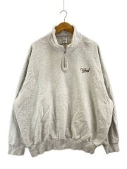 画像：21AW/BB LOGO HALF ZIP SWEAT/ハーフジップ スウェット/L/コットン/GRY/無地//