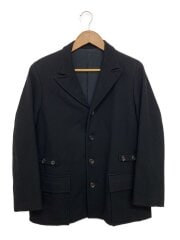 画像：ジャケット/--/ウール/BLK/無地