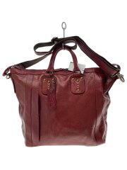 画像：ショルダーバッグ/牛革/RED/内側シミ有