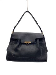 画像：ショルダーバッグ/レザー/BLK/無地