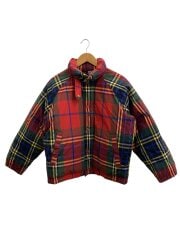 画像：ダウンジャケット/S/コットン/RED/チェック