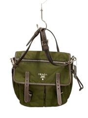 画像：ショルダーバッグ/ナイロン/KHK/無地//