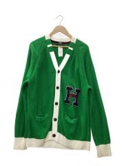 画像：H刺繍/カーディガン(厚手)/XL/コットン/GRN/0336992/