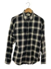 画像：長袖シャツ/XS/コットン/BLK/オンブレCK/455433 Y019P