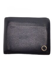 画像：2つ折り財布/MAN WALLET HIPSTER 2 FOLDS/レザー/BLK/無地/メンズ//