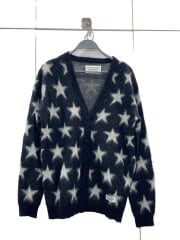 画像：S/STAR MOHAIR KNITCARDIGAN/M/モヘア/BLK/星柄/WMK-JQ01