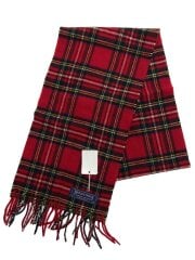 画像：マフラー/ウール/RED/チェック/レディース