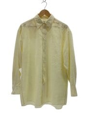 画像：Long Shirt With Tie/長袖シャツ/34/シルク/YLW/無地/SH1051 LF1308