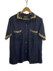 画像：半袖シャツ/M/レーヨン/BLK/19548-0001