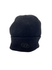 画像：ニットキャップ/--/ウール/BLK/無地/レディース/A04092