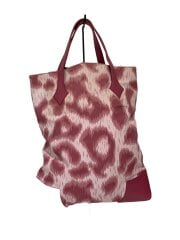画像：レオパードトートバッグ/キャンバス/PNK/レオパード