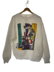 画像：スウェット/L/コットン/WHT/無地