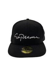 画像：キャップ/7 1/2/ウール/ブラック/無地/メンズ/刺?ロゴ