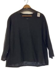 画像：80s/V-NECK/スリーピングシャツ/長袖シャツ/コットン/ブラック
