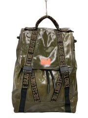 画像：リュック/エナメル/カーキ/無地