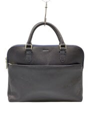 画像：ブリーフケース/レザー/NVY/無地