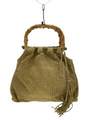 画像：ハンドバッグ/スウェード/GRN/無地