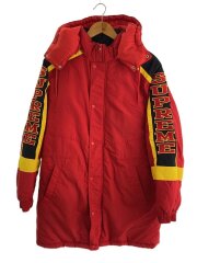 画像：ダウンジャケット/S/ナイロン/RED/無地