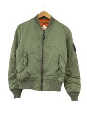 画像：フライトジャケット/M/ナイロン/KHK/無地/6132077