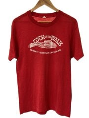 画像：80s/裾袖シングル/cookofthewalk/Tシャツ/L/コットン/RED/プリント