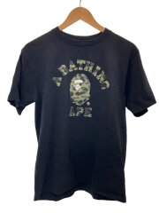 画像：Tシャツ/M/コットン/BLK/プリント/001TEL301012M