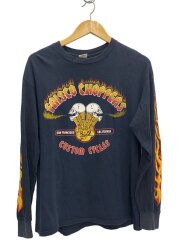 画像：Frisco Choppers Flame Sleeve/L/コットン/BLK/プリント/80s