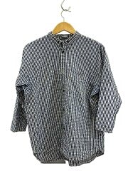 画像：26SS/S BIZENインディゴギンガムシャツ/長袖シャツ/M/コットン/NVY/ギンガムCK