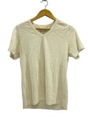 画像：Vネックカットソー/Tシャツ/44/コットン/WHT/無地/S50GC0388　S22431