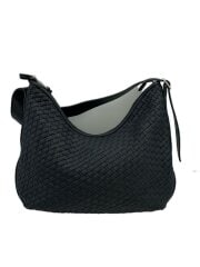 画像：COW LEATHER MESH BAG/Llife/ショルダーバッグ/牛革/BLK/無地