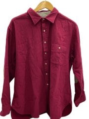 画像：70s/USA製/長袖シャツ/XXL/ウール/BRD/無地