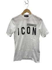 画像：Tシャツ/S/コットン/WHT/S80GC0001/LADIES ICON ロゴプリント T-SHIRT