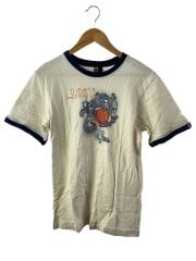 画像：LOST ENTERPRISE/リンガーTシャツ/M/コットン/WHT/プリント