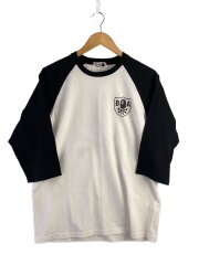 画像：７分袖カットソー/L/コットン/WHT/004LTK701004M