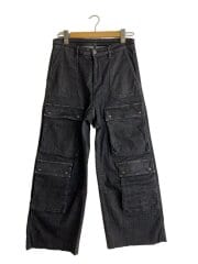 画像：DIESEL P-MIRTA-OUT カーゴデニムパンツ/28/コットン/BLK/A15757 R86NT//