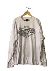 画像：長袖Tシャツ/XXL/コットン/WHT/プリント/RN1763//
