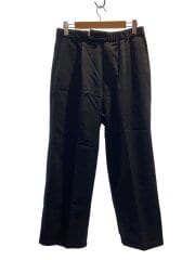 画像：Scale Off Wool Wide Chef Pants/1/ウール/BLK/無地/GM243-40173B