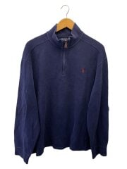 画像：POLO RALPH LAUREN/HALF ZIP COOTON KNIT SWEATER/スウェット/XL
