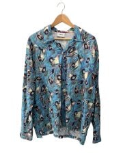 画像：長袖シャツ/2/--/BLU/総柄/379106