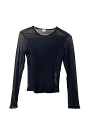 画像：長袖ブラウス/40/レーヨン/BLK