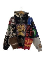 画像：25AW/M/コットン/NUMBER (N)INE/patchwork zip up Hooded Sweatshirt