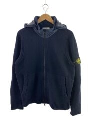 画像：20AW/nylon fooded knit jacket/ニット・セーター(厚手)/L/--/NVY/無地/