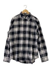 画像：長袖シャツ/50/コットン/BLK/チェック/A08537//