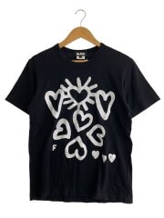 画像：Tシャツ/L/コットン/BLK/LN-t003//