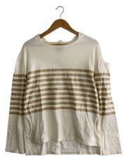 画像：長袖Tシャツ/S/コットン/GLD/ボーダー//